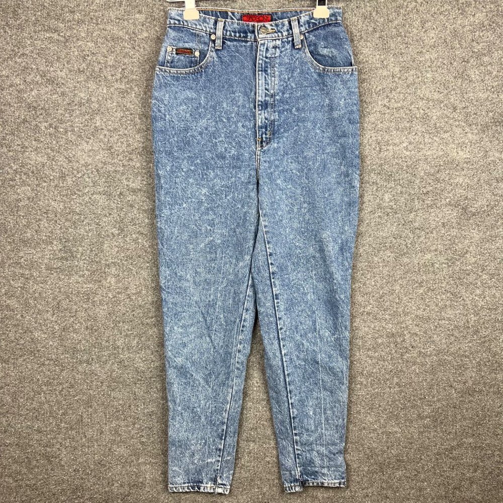 Vintage Sasson Modern Basics Acid wash High Waisted Tapered‎ Jeans Women’s Sz 12
